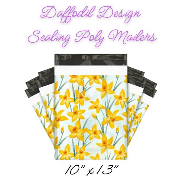 Daffodil Design Poly Mailers Qty 20 Size 10x13 - Picture 1 of 3